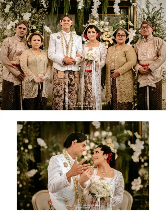 Amanda resmi dipersunting pemain sepak bola berdarah Filipina, Christian Rontini di Pendopo Royal Ambarukmo, Yogyakarta. [Foto: Instagram/djanjisoetji.photography]