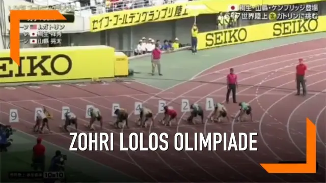 Lalu Muhammad Zohri telah memastikan diri melaju ke Olimpiade Tokyo 2020. Dia finis di posisi ketiga dalam lari 100 meter putra di Golden Grand Prix Osaka 2019, Jepang.