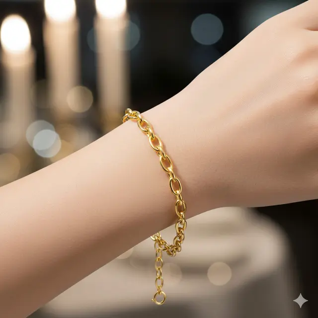 Model Gelang Rantai 3 Gram Polos (Foto: Gemini AI)