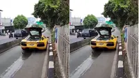 Supercar Lamborghini Aventador mogok dengan asap mengepul dari mesin (Instagram/@jurnalwarga)