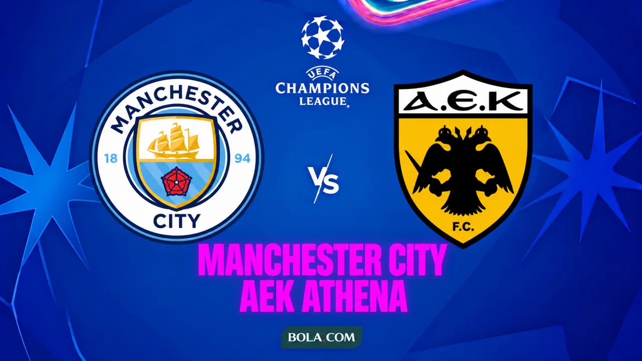Ilustrasi Manchester City Vs AEK Athena
