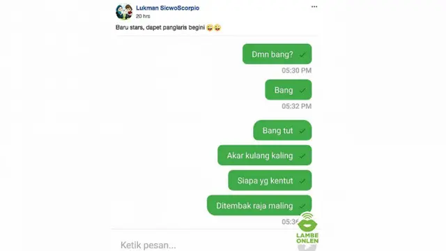 Tidak jarang ada oknum-oknum pelanggan yang menguras kesabaran para pengemudi ojek online.