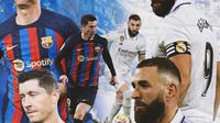 Ilustrasi - Robert Lewandowski vs Karim Benzema (Bola.com/Decika Fatmawaty)