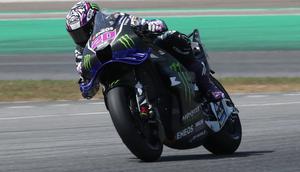 Fabio Quartararo tampil dengan wajah baru pada motor Yamaha YZR-M1 pada tes Shakedown MotoGP Sepang. (X/Yamaha)