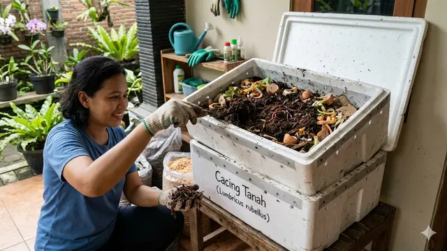 Budidaya Cacing Tanah Lumbricus Rubellus. Gemini