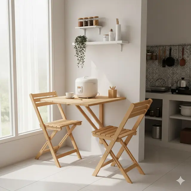 Model Dapur Kecil dengan Meja Bar