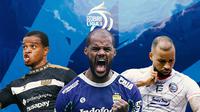 BRI Liga 1 - Striker BRI Liga 1: Gustavo Almeida, David da Silva, Alex Martins (Bola.com/Adreanus Titus)