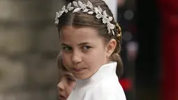 Putri dari Pangeran dan Putri Wales ini memiliki tampil mempesona di Penobatan sang kakek. (Andrew Milligan/Pool via AP)