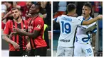Dua tim sekota, AC Milan dan Inter Milan yang tengah bersaing memperebutkan gelar juara Liga Italia 2021/2022 harus menunggu hingga pekan terakhir untuk menentukan siapa yang layak menggenggam trofi. Keduanya sama-sama meraih kemenangan di pekan ke-37, Minggu (15/5/2022). (Kolase Foto AFP)