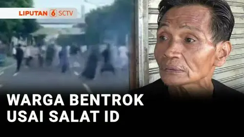 VIDEO: Bukannya Saling Memaafkan, Warga di Kramat Raya Bentrok Usai Salat Id