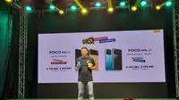 Head of Marketing Poco Indonesia Andi Renreng saat peluncuran Poco M5 dan Poco M5s. Liputan6.com/Agustinus Mario Damar