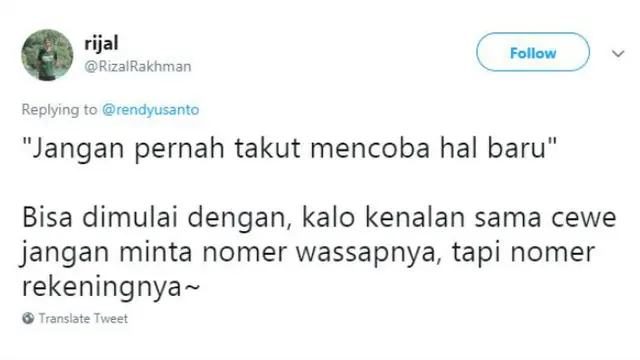 Alih-alih mencoba hal baru biasa aja, warganet menawarkan pilihan-pilihan yang anti-mainstream.
