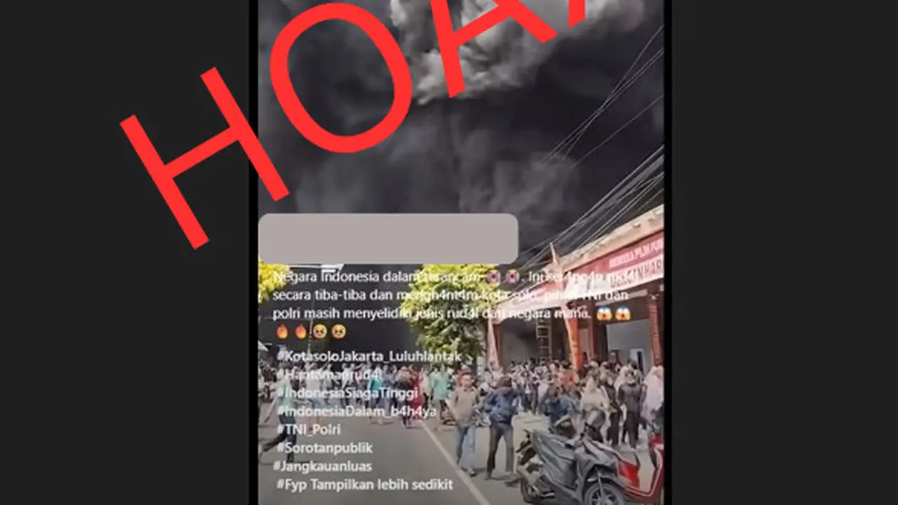 Cek Fakta Liputan6.com menemukan klaim video hoaks Kota Solo dihantam rudal secara tiba-tiba