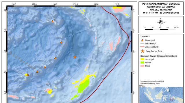 Gempa Magnitudo 6.1 Guncang Maluku Tenggara, Pemicunya Pergerakan Sesar Oblique