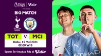 Tottenham Hotspur vs Manchester City, Liga Inggris 2023/24. (Sumber: Dok. Vidio.com)