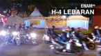 Jika dibanding tahun sebelumnya, lalu lintas pemudik dengan sepeda motor di H-4 lebaran jauh lebih lancar