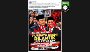 Cek Fakta: Hoaks Purbaya Yudhi Sadewa Dilantik Menjadi Ketua KPK