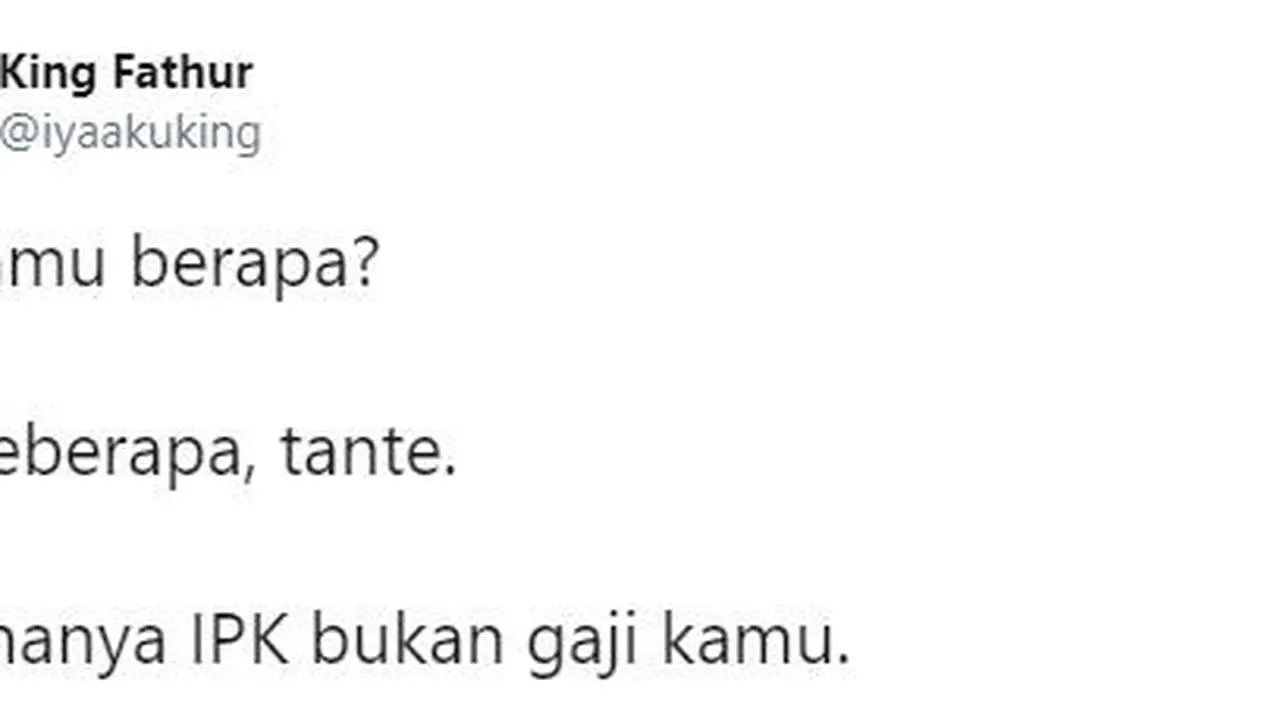 Jawaban kocak soal IPK