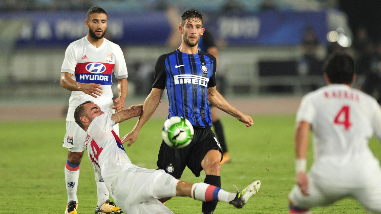 FOTO: Gol Stevan Jovetic Antar Inter Milan Bungkam Lyon