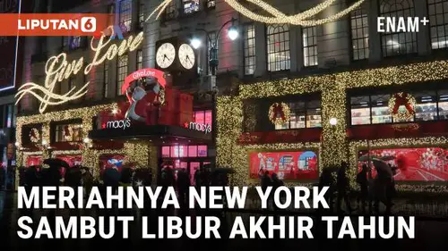 VIDEO: Libur Natal di New York Dimeriahkan Etalase Hias