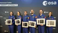 Upacara wisuda calon astronot Angkatan 2022 di European Astronaut Center di Cologne, Jerman, Senin 22 April 2024. (AP/Martin Meissner)