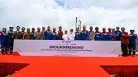PT Pertamina Geothermal Energy Tbk.(PGE) melaksanakan groundbreaking proyek Pembangkit Listrik Tenaga Panas Bumi (PLTP) Lumut Balai Unit 2 di Kabupaten Muara Enim, Sumatera Selatan (dok: humas)