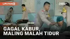 Nasib apes menimpa seorang maling di SDN Tamanrejo, Tunjungan, Blora, Jawa Tengah. Ia ditangkap oleh polisi di TKP saat tertidur di meja ruangan guru. Pelaku disebut masuk lewat plafon, namun tak bisa keluar usai beraksi.