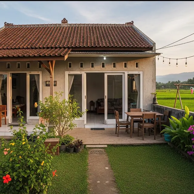 9 Contoh Rumah 1 Lantai di Kampung dengan Backyard Nyaman Buat Keluarga, Hunian Sejuk
