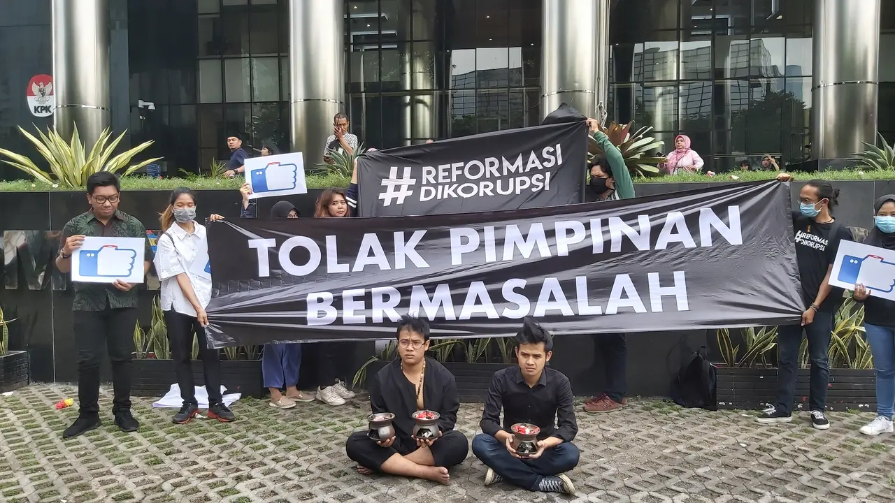 Aksi Teatrikal ICW. (Merdeka.com/Ahda Bayhaqi)