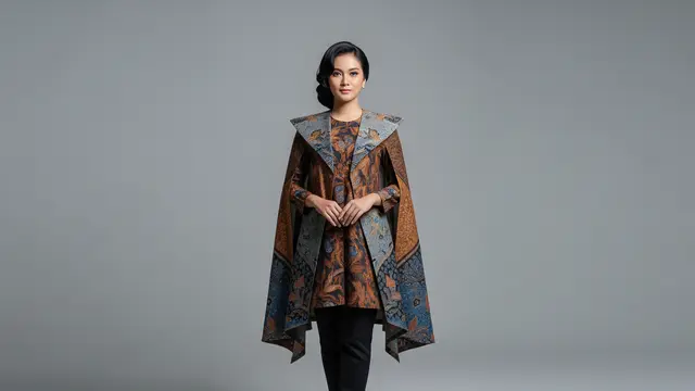 Tunik Batik Cape Overlay