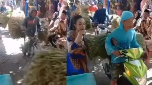 Pengendara terobos acara hajatan (Instagram/@andreli_48)