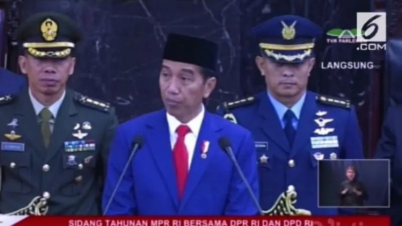 Pidato Presiden Jokowi dalam Sidang Tahunan MPR 2018