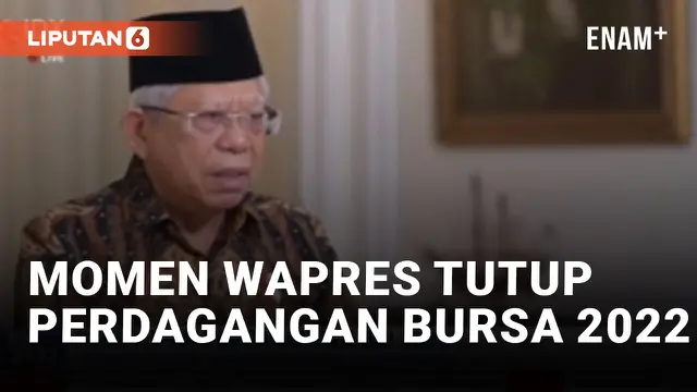 Wapres Ma'ruf Amin Tutup Perdagangan Bursa 2022