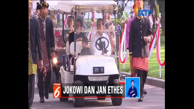 Jan Ethes tampil menggemaskan di upacara Hari Kemerdekaan ke-73 Republik Indonesia.
