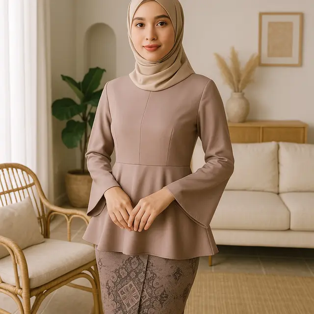 7 Model Kebaya Polos Simple Tapi Mewah, Elegan tanpa Perlu Banyak Aksen