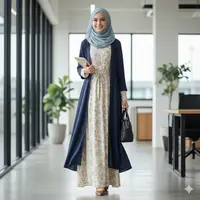 Ilustrasi Wanita Berhijab Profesional di Kantor (Created by Gemini AI)
