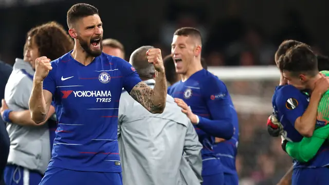 Euforia Pemain Chelsea Lolos ke Final Liga Europa