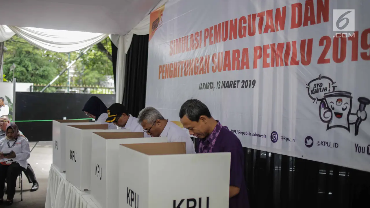 KPU Simulasi Pemungutan dan Penghitungan Suara Pemilu 2019