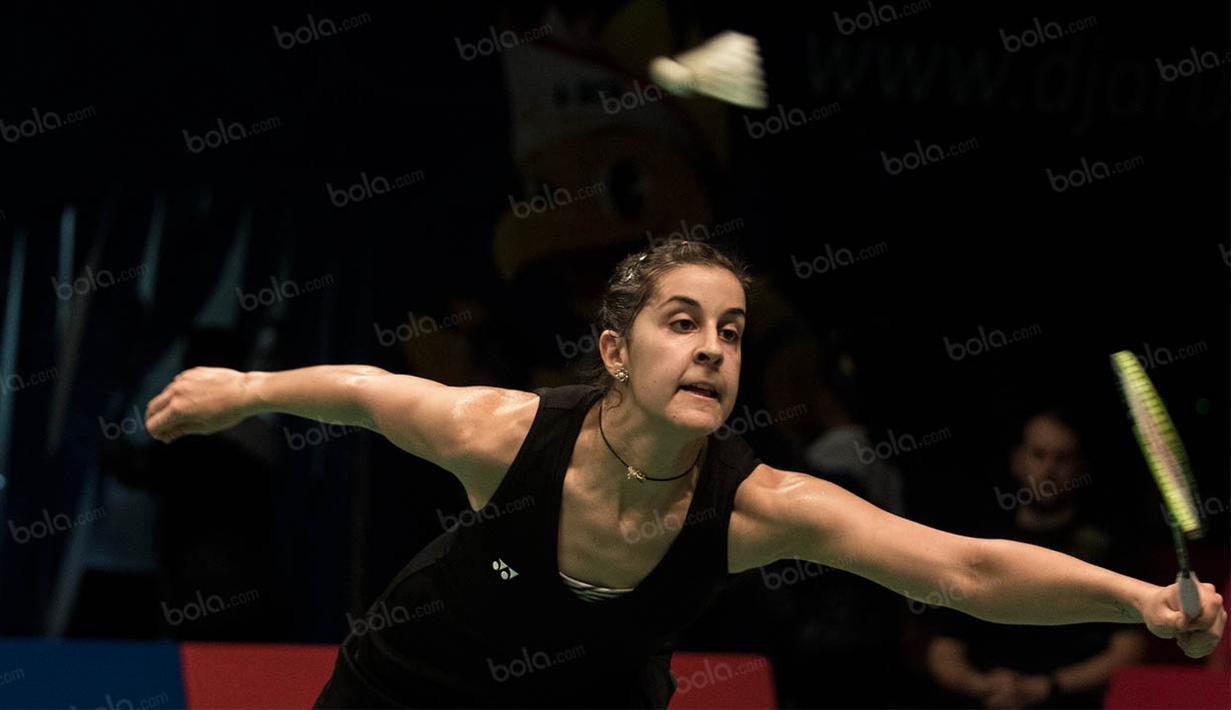 Pertandingan babak 16 besar BCA Indonesia Open 2016 antara Carolina Marin dengan Akane Yamaguchi berlangsung selama 47 menit. (Bola.com/Vitalis Yogi Trisna)