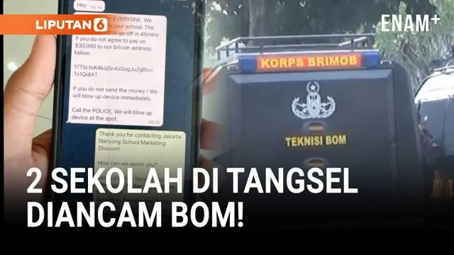 Ancaman bom menimpa 2 sekolah internasional di wilayah Tangerang. Ancaman dikirim melalui pesan WhatsApp dan email ke pihak sekolah.