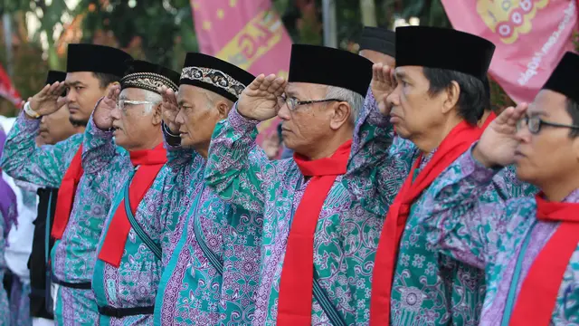 jemaah haji ikut upacara