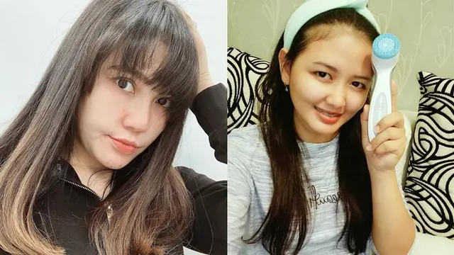 5 Beda Gaya Via Vallen dan Mella Rossa Tanpa Makeup, Makin Memesona