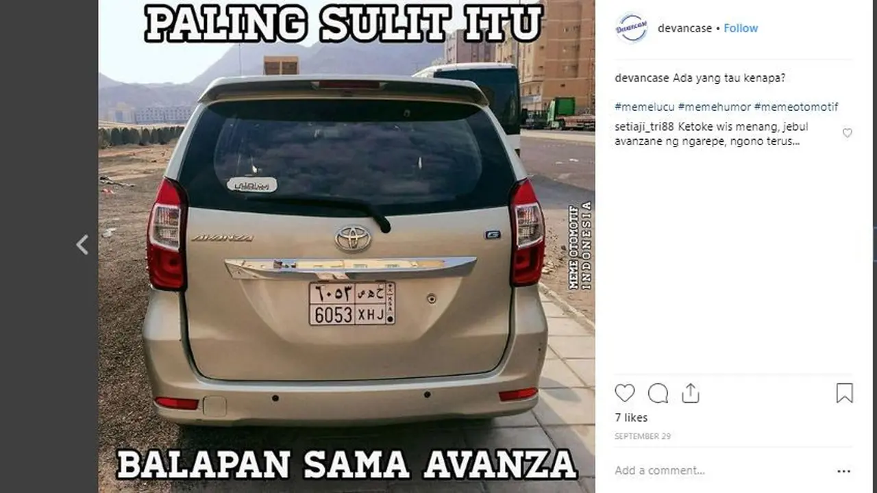 Berbagai hal bisa dijadikan Meme menarik, tidak terkecuali yang berkaitan dengan otomotif.