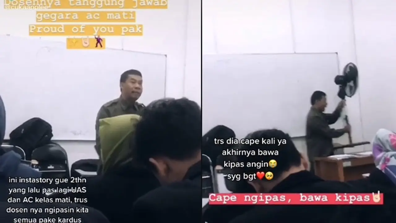 Tak Tega Mahasiswanya Kepanasan saat UAS, Aksi Dosen Ini Bikin Salut
