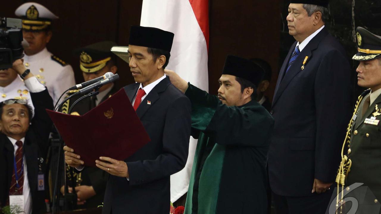 Suasana Pelantikan Jokowi dan Jusuf Kalla