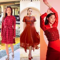 Inspirasi Dress Merah untuk Perayaan Imlek. [Instagram]