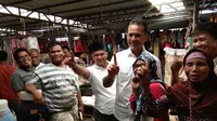 Cawagub Sumut Musa Rajekshah mengunjungi Pasar Sipirok, Tapanuli Selatan (Liputan6.com/ Reza Efendi)