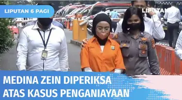 Selebgram Medina Zein Senin (11/07) siang kembali diperiksa sebagai saksi terkait laporan selebgram Marissya Icha dalam kasus dugaan penganiayaan. Marissya melaporkan Medina Zein terkait membuat laporan palsu penganiayaan.