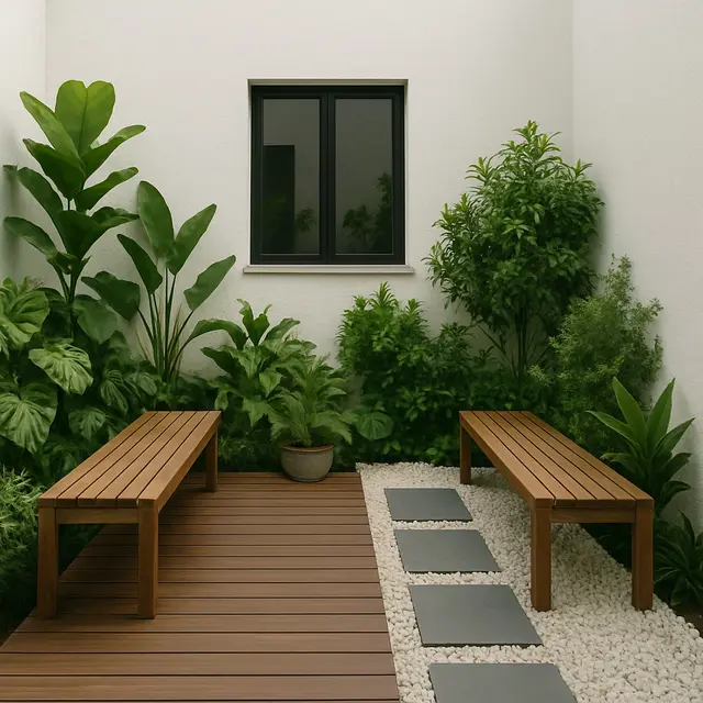 Inspirasi teras samping rumah sederhana (Image by ChatGPT)