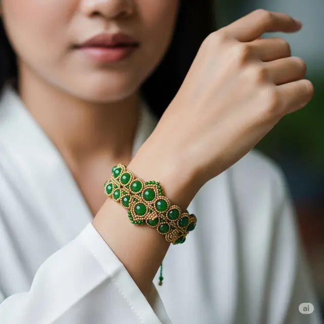 Model Gelang Batu Giok Wanita Terbaik 2025. Foto: Gemini